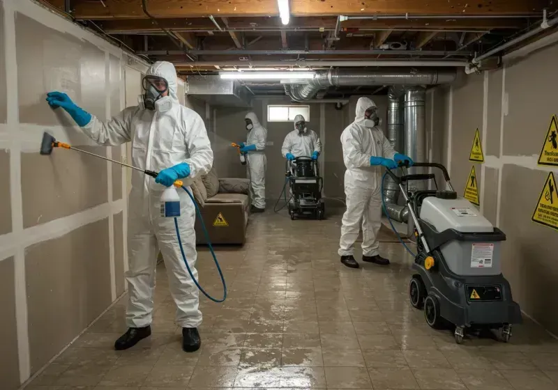 Basement Moisture Removal and Structural Drying process in Mays Chapel, MD